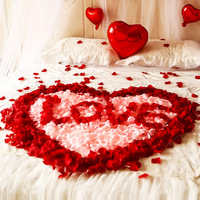 Romantic Artificial Flower Red Rose Petals Fake Petals Flowers For Festive Party Valentine Wedding Decoration Supplies