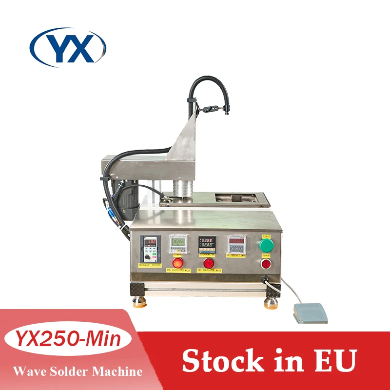 Stock in EU YX250-Min Mini saldatrice a onda Semi automatica forno a stagno a getto SMT saldatrice a getto da tavolo