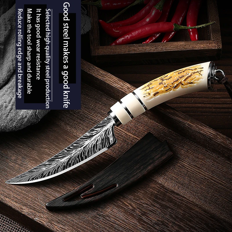 Professional stainless steel kitchen knives, multi-functional knives, kitchen steak knife, cutting and boning knife, fruit knife