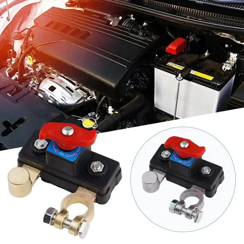12V 24V Battery Master Cut Off Switch, Zinc Alloy Negative Pole Disconnect Switch with Tool‑Free Knob & PCB Structure