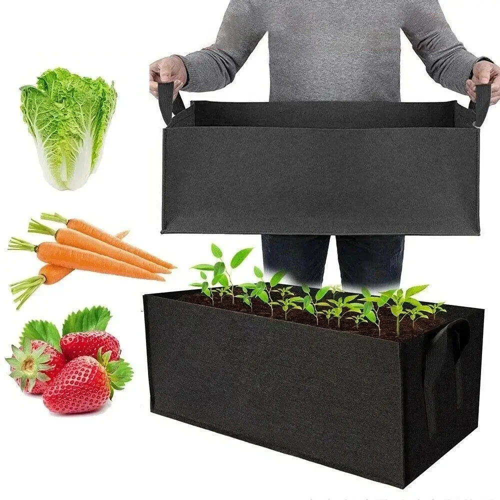 Square Felt Growing Bucket Plant Growth Bag Multi-Functional Vegetable Plant Non-Woven Felt Growing Bag