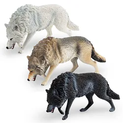 North American Wolf  Figures Simulation Solid Wild Animal Figurine  Educational Toy For Kids