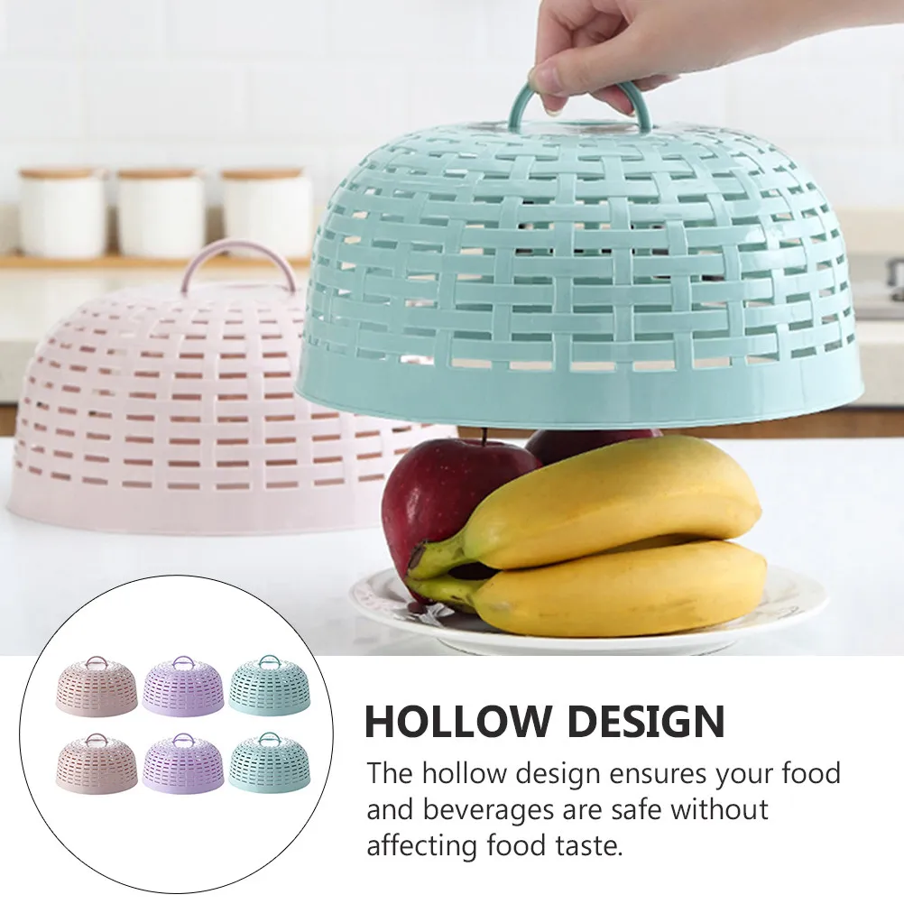 6Pcs Reusable Plastic Food Cover Tent with Hollow Design for Outdoor Dining Picnic Camping Bbq Insect Prevention Food Umbrella