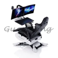 Ergonomic Excellence Cockpit Gaming and Office Chair Computer Reclining Cockpit Gaming Chair (Exclude 2 Monitors)