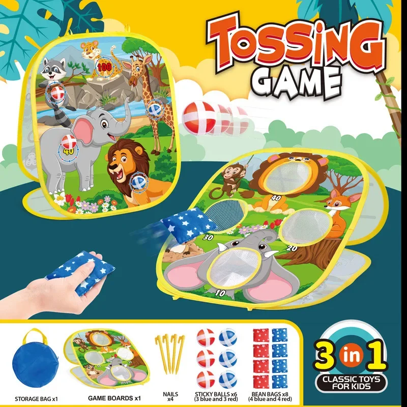 

Childrens cartoon folding throwing target throwing sandbag sticky ball dart target game Podometro cuenta pasos Weighted vest
