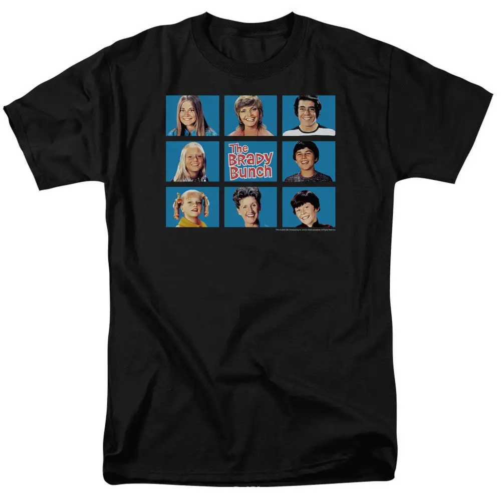 The Brady Bunch Family Framed Black T Shirt