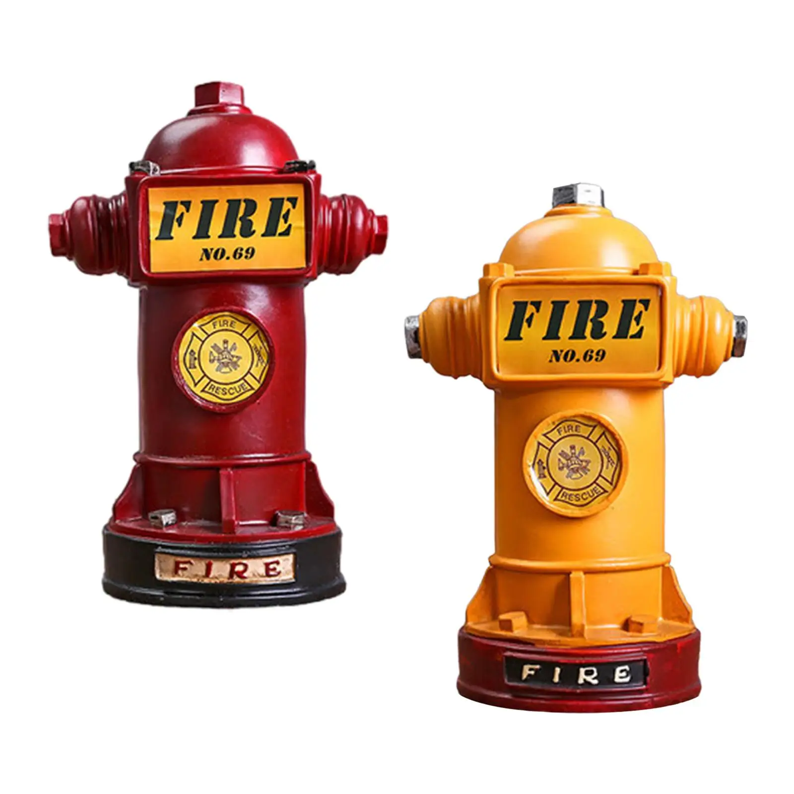 Piggy Bank Fire Hydrant Ornaments, Stylish Piggy Bank Container Sculpture for