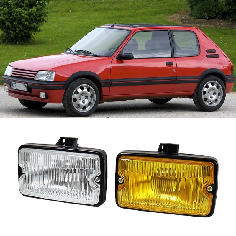 Car Accessories Front Fog Light DRL LED Driving Lamp Spotlight Spotlamp For PEUGEOT 205 GTI CTI 106 306 Mi16 H3