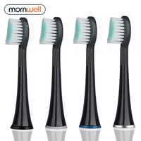 4pcs  Replacement Toothbrush Heads with Caps for Mornwell D01B Electric Toothbrush