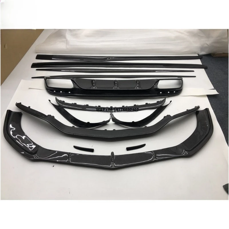 Style Carbon Fiber Body Kit Front Lip Side Skirt Diffuser Spoiler for  S63  S65 C217 COUPE
