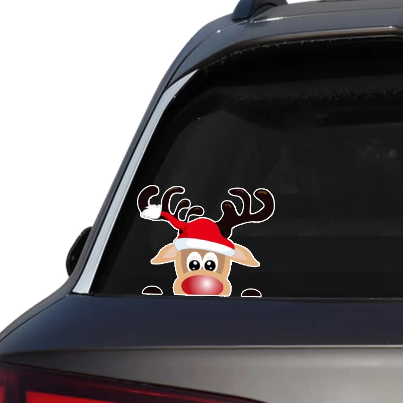

Christmas Santa Claus Reindeer Car Stickers Waterproof Auto Rear Windshield Window Body Vinyl Decals Decoration Accessories