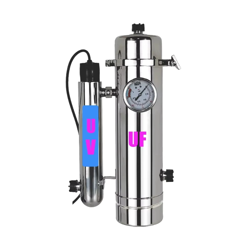 Stainless Steel 304 Household Kitchen Water Filter SKUV-1000L  Ultraviolet  Stainless Steel UF System Household Water Filter