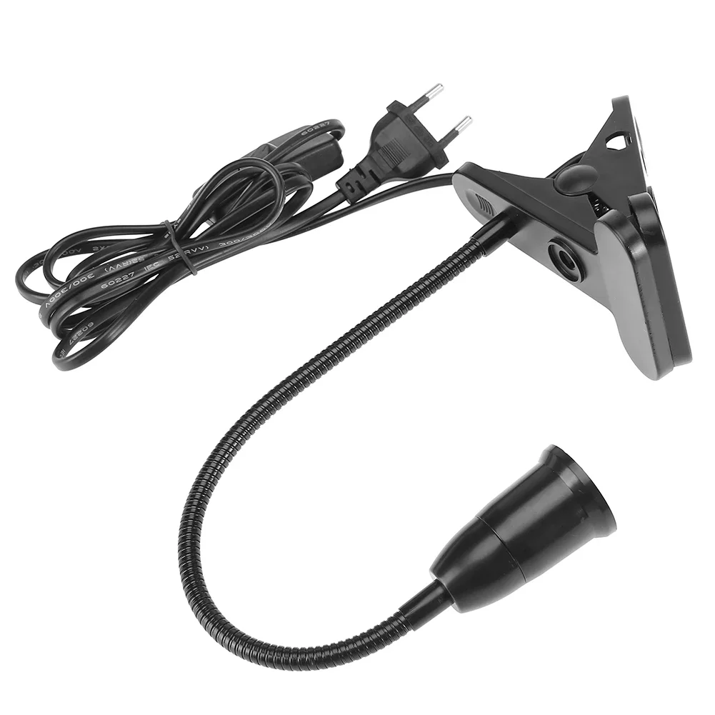 

1.7m E27 Clamp Lamp Bases EU Plug Desk Lamps LED Bulb Hanging Light Rotating Socket Holder with On/Off Switch Wire