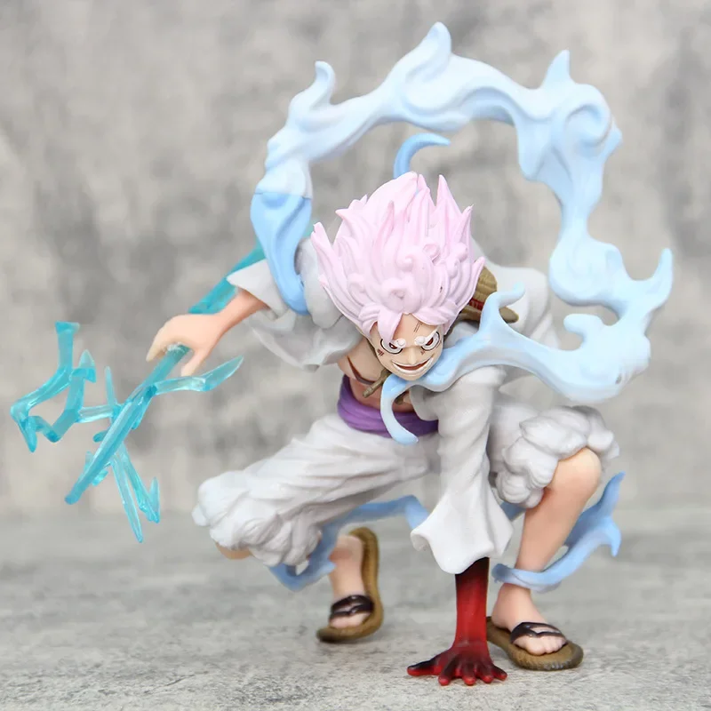 One Piece Luffy Gear 5 Anime Action Figure Sun God Nika Luffy Figurine Anime PVC Statue Model Car Ornament Collectible Doll Toys