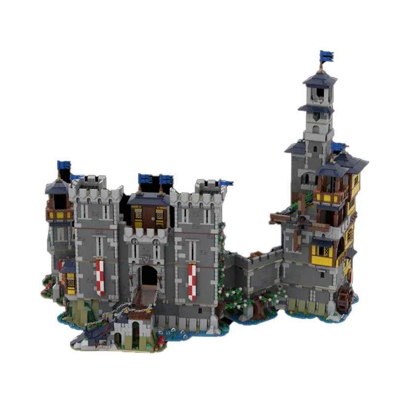 MOC-122192 nouveau château de tour de mer classique scène de rue bloc de construction modèle 6936 pièces garçons jouet d'anniversaire pour enfants cadeau