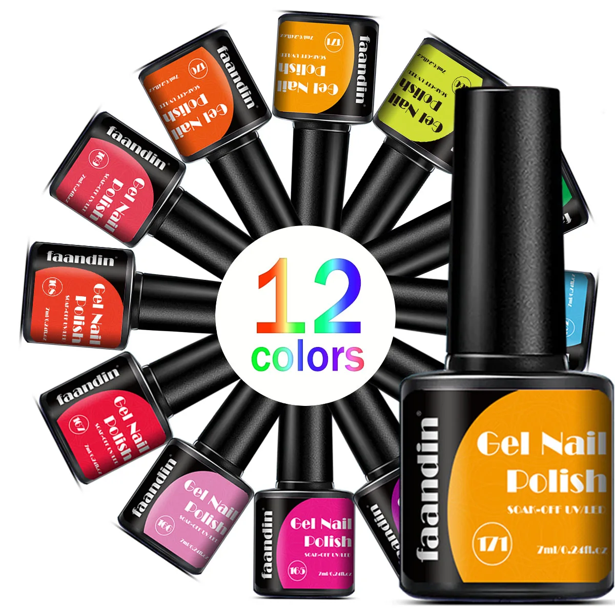 فاسدين 0. زجاجة سعة 24 أونصة، لون خالص، طلاء أظافر جل، سلسلة ألوان مبهرة مختارة، طلاء أظافر بلون سادة، مصباح أظافر سريع الجفاف، خالي من الكحول، لون كامل، ليس من السهل أن يطبيه في المنزل، طلاء أظافر عصرية للنساء
