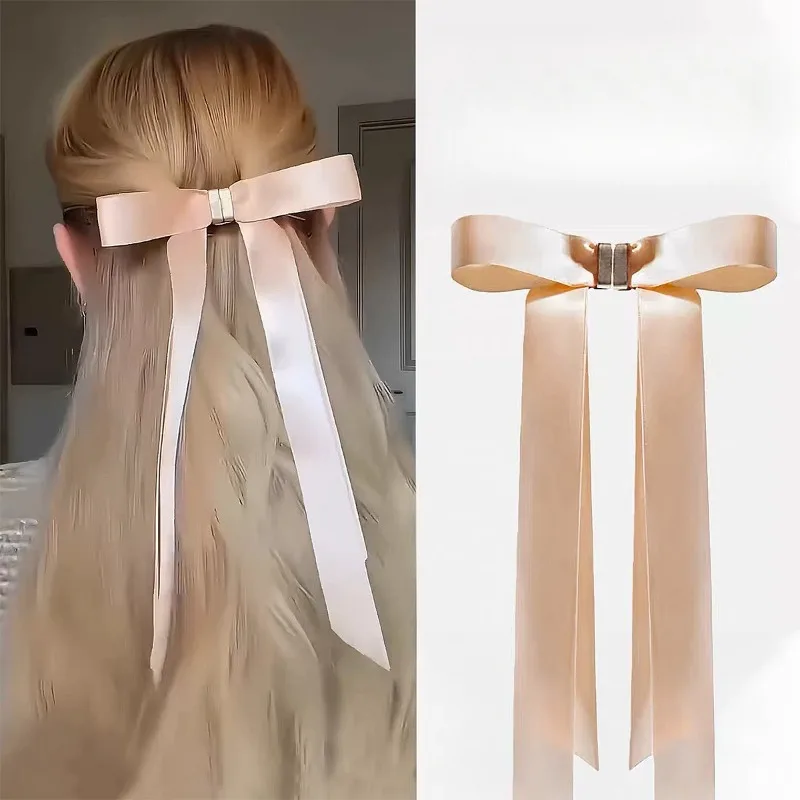 

Металлическая магнитная заколка для волос с бантом и лентами для женщин