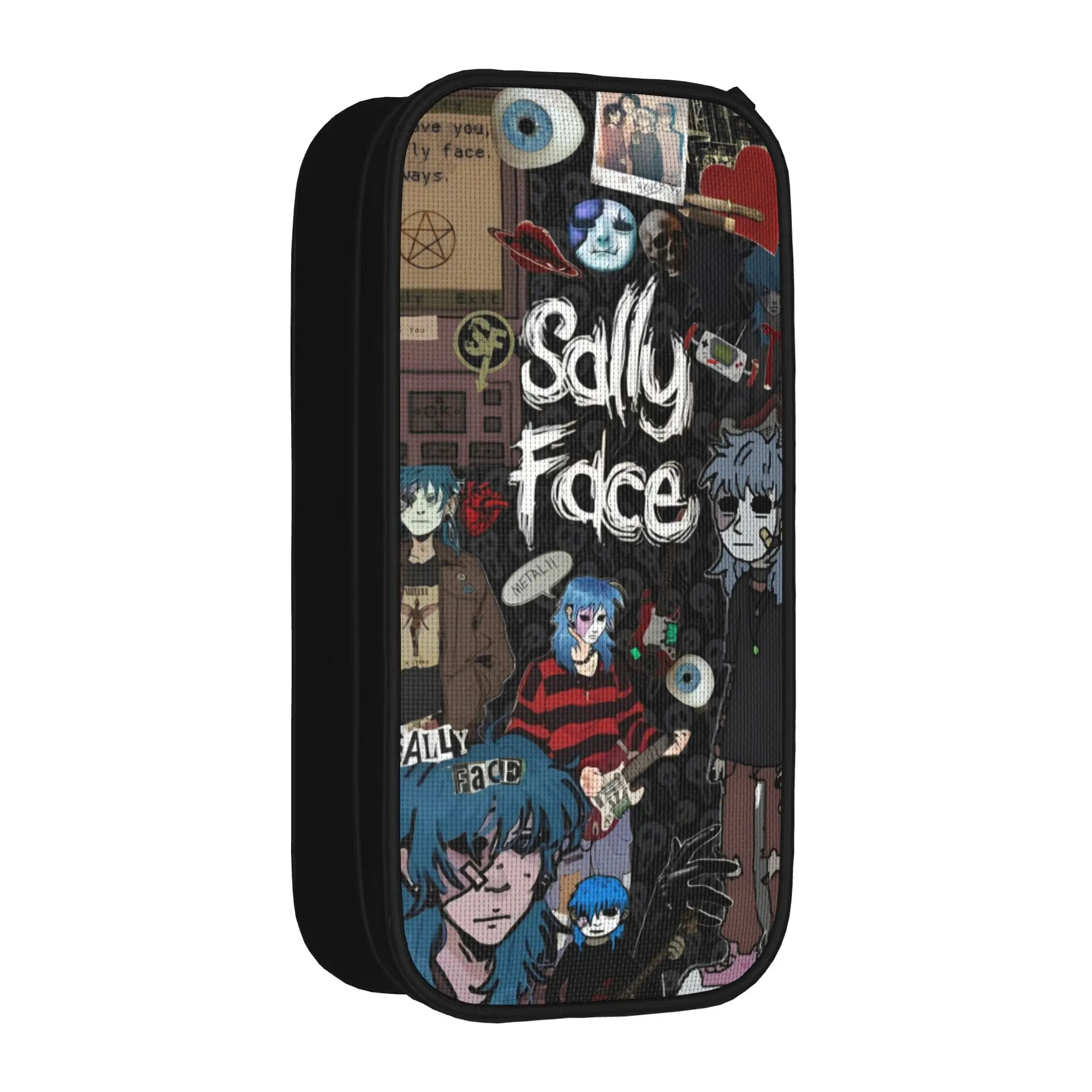 Креативные пеналы Sally Face Sal Fisher SF: готические пеналы для ручек, студенческие пеналы большой вместимости, школьные сумки на молнии для канцтоваров