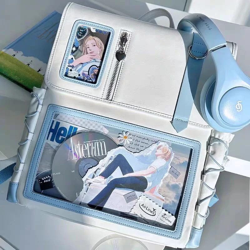 

Белые рюкзаки в японском стиле, милая прозрачная школьная сумка большой емкости для девочек, сумки в консервативном стиле, рюкзак Lolita Jk, новинка 2023 г.