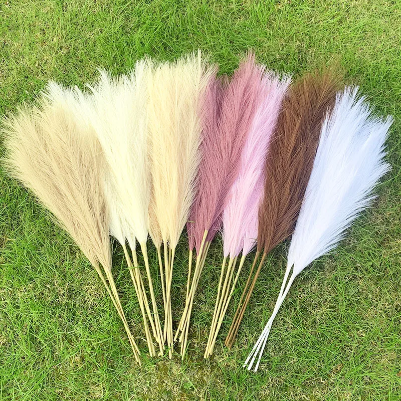 70/100cm Artificial Pampas Grass Flower Bouquet DIY Vase Home Decor Reed Xmas Birthday Wedding Party Decor Fake Plant Flowers