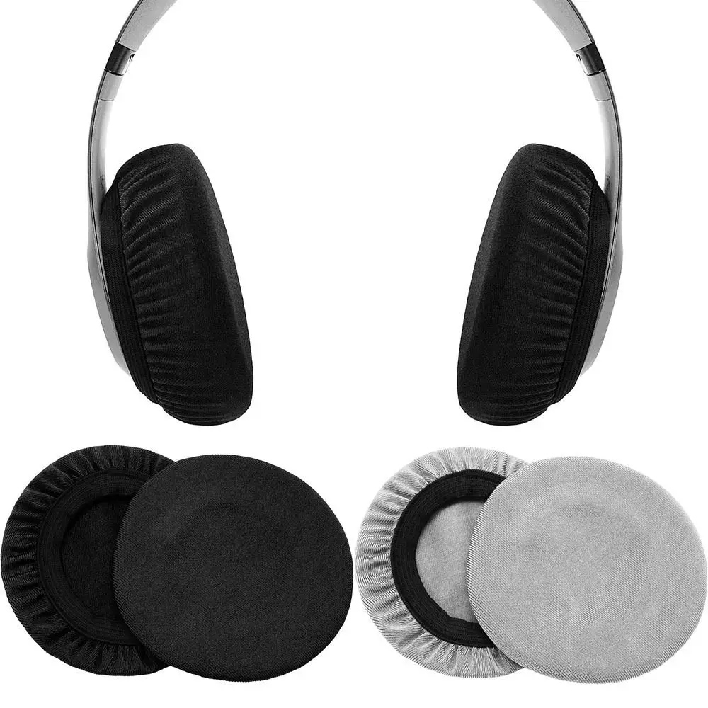 4 PCS Breathable Elastic Lycra Earpad Covers Headphone Covers Stretchable and Washable Sanitary Earcup Protectors