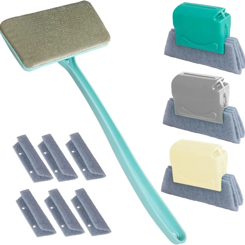 

Набор для чистки оконных сеток и направляющих: сетчатая щетка + 3 щетки для пазов + 6 сменных салфеток для уборки дома