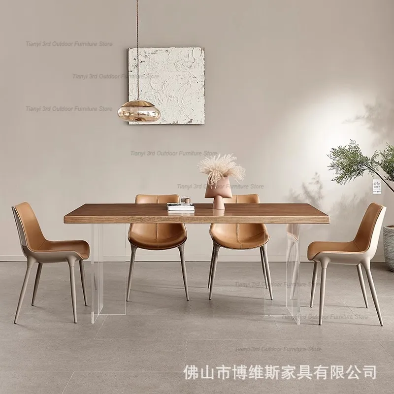 Japanese Coffee Dining Tables Wooden Kitchen Acrylic Living Room Dining Tables Nordic Dinette Home Furniture Mesa Comedor LLDT