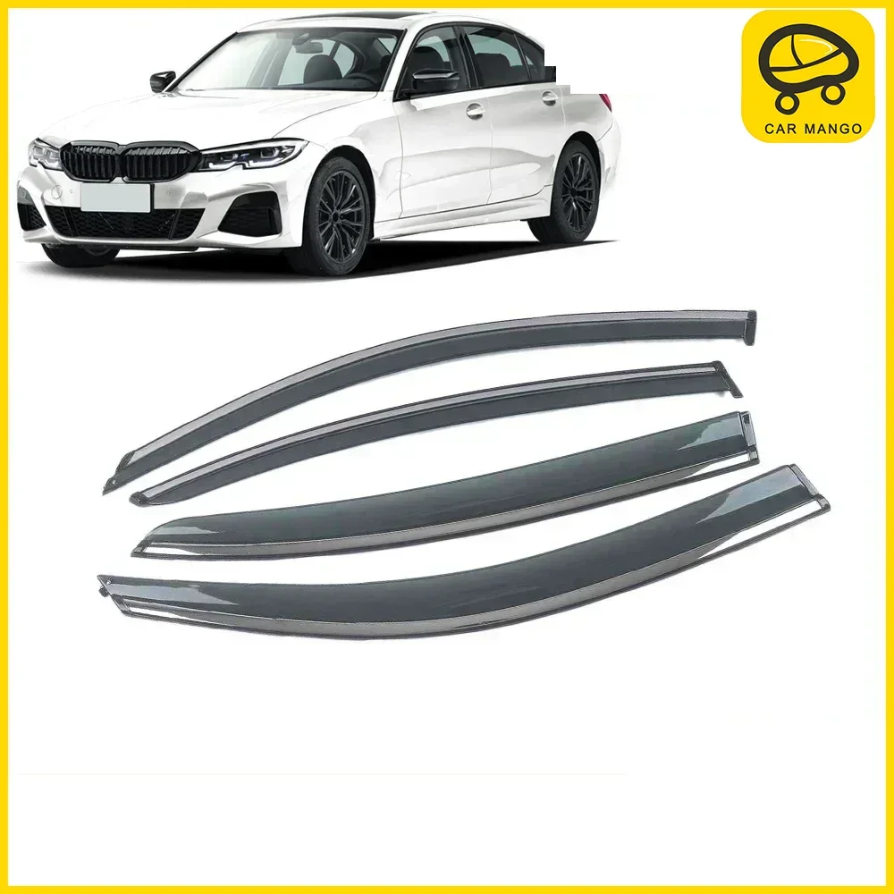 

Chrome Strips Rain Guards for BMW 3 Series G20 G28 2020-2023 Window Visor Wind Deflectors Door Visor Vent Shades Ventvisor