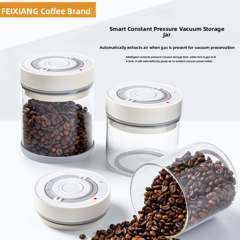 vacuum-sealed-glass-canister-coffee-bean-preservation-storage-box-coffee-powder-preservation-container-durable-seal-jar