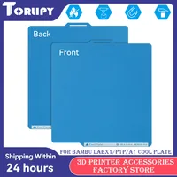 Placa fría Bambu Lab X1/P1P/A1, placa de impresora 3D de doble cara, sin necesidad de calentamiento, fuerte adherencia de liberación rápida para PLA/PETG ​