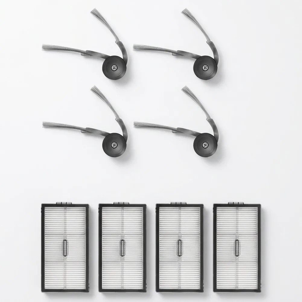 Side Brushes 50mm and Filters 112x58mm for Roborock For QX Revo For Ultra 2 Robot Vacuum Cleaner Replacement Kit