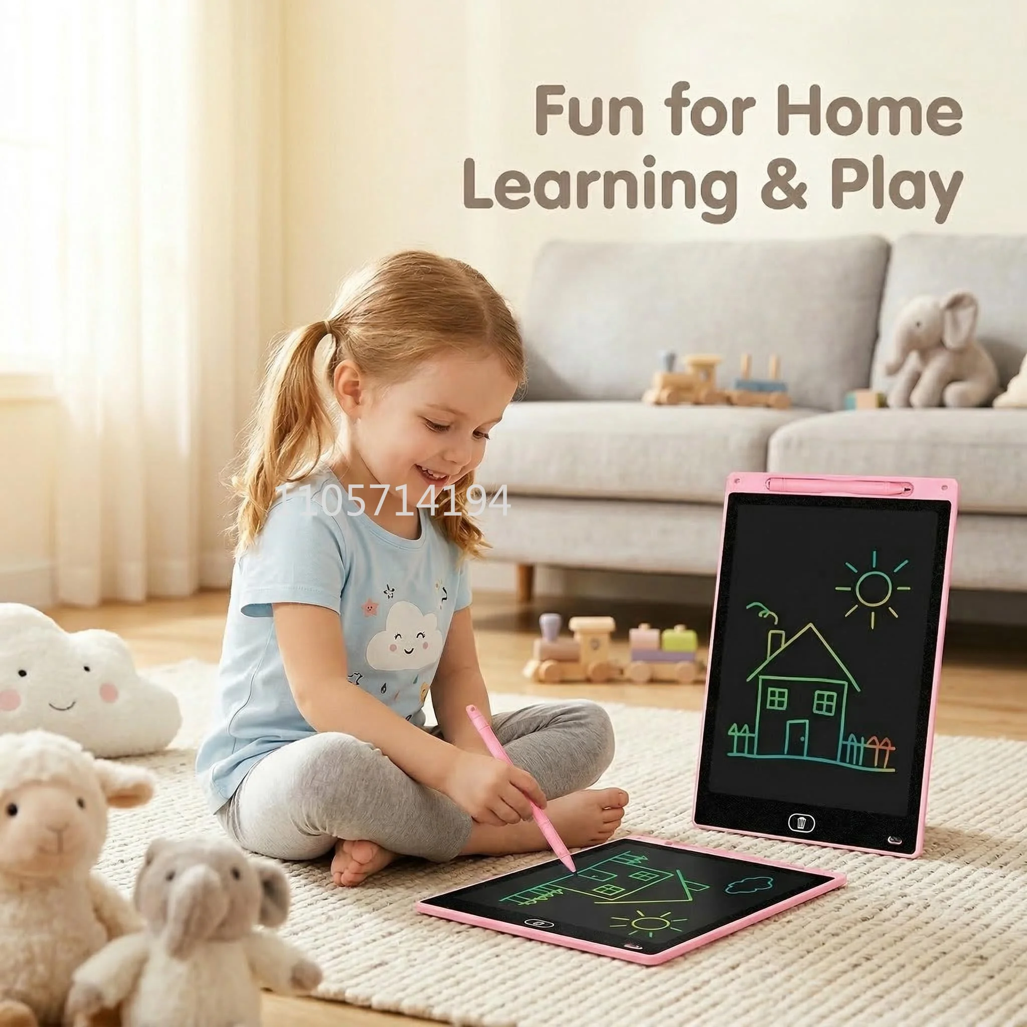 2PC 8.5/12 inch LCD Writing Board Electronic Tablet Board Drawing Tablet For 3 4 5 6 7 8 Years Kids Handwriting Pad Holiday Gift