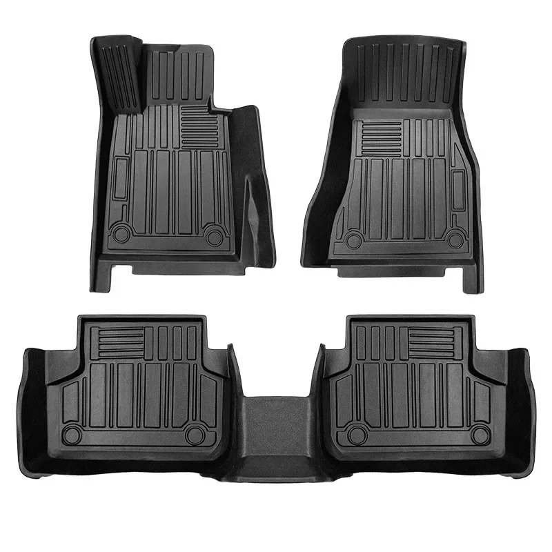 Car Floor Mats Compatible with BMW 5 Series 2024 G60 All Weather Waterperproof Car Mats TPE Trunk Mats Anti-Slip Cargo Liner