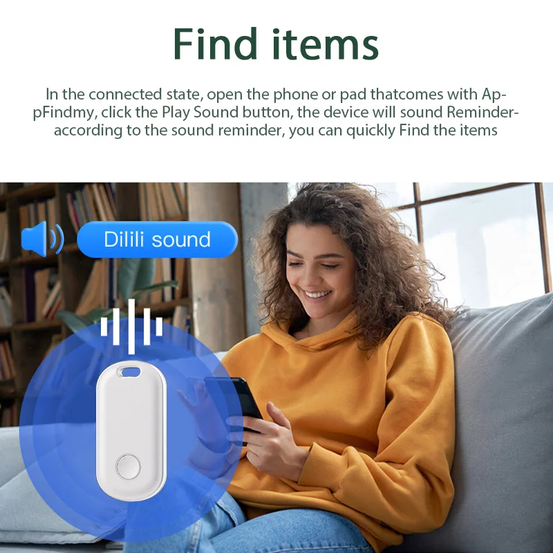 Smart Bluetooth Tracker Works with Apple Find My APP ITag Anti Lost Reminder Device MFI Rated GPS Locator Keys Pet Kids Finder