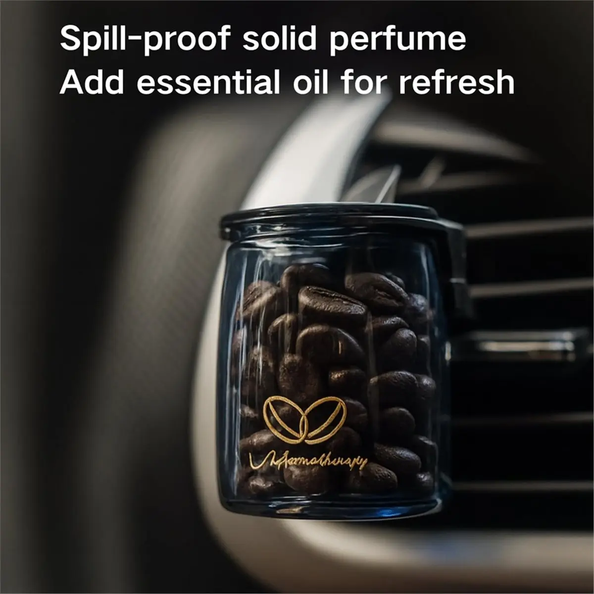 Industrial Tools Coffee Bean Car Air Freshener - 2 Bottles Aromatherapy Diffuser Set Long-Lasting Perfume Natural Coffee Aroma(L