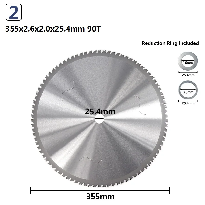 XCAN-Metal Cutting Blade, Carbide Circular Saw Blade, para Alumínio, Ferro, Aço, 355mm, 14 \