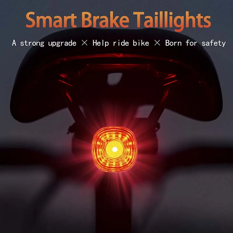 ENLEE Bicycle Tail Light Intelligent Sensing Brake Light Highway Mountain Bike Night Riding Strong Light High Brightness Warning