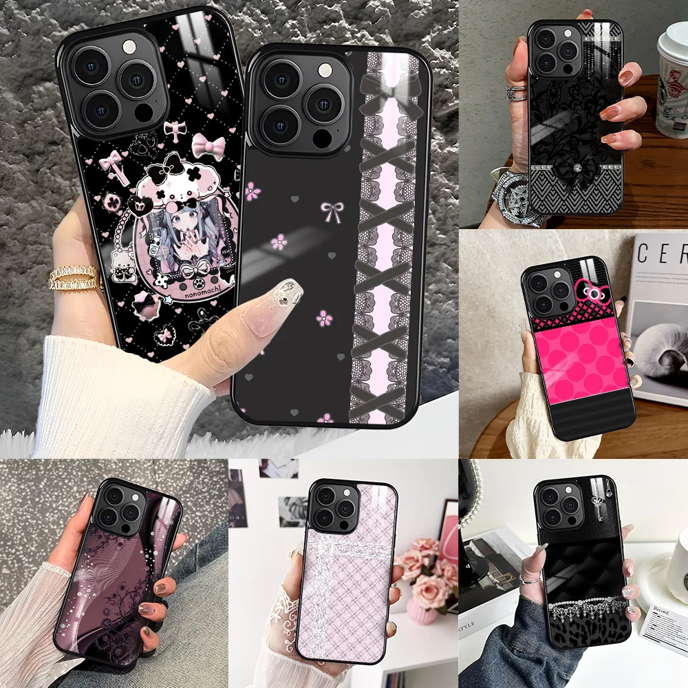 Jirai Kei Cute Girl Phone Case For iPhone 16 15 14 13 12 11 Pro Xs Max Mini Plus Antislip Shockproof Hard Funda #2