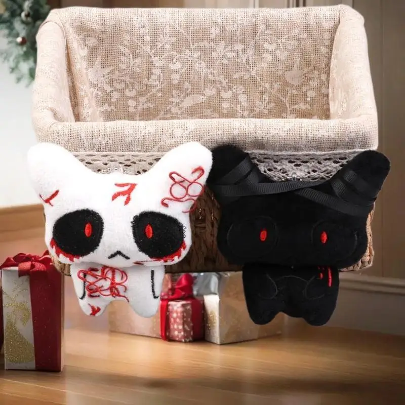 الموضة الإبداعية متعة لطيف Githic ضمادة أسود أبيض دبوس شبح دمية قلادة على ظهره الشنق هدايا مزخرفة #4