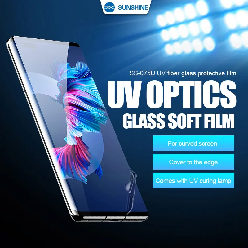 SUNSHINE SS-075U SS-057U UV Fiber Glass Hydrogel Film Full Coverage / Explosion-proof Screen / Ultra-sensitive / Bare Metal Feel