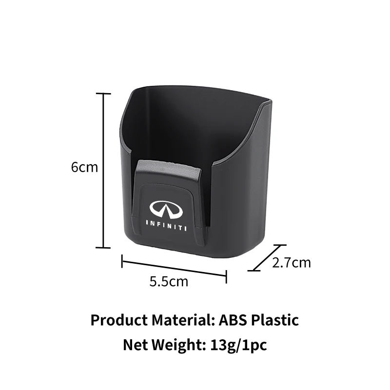 Car Air Vent Key Storage Box ABS Plastic Small Case Cards Holder For Infiniti Q50 FX35 Q30 G37 Q70 QX70 G35 Q60 QX50 QX60 QX80 view 6