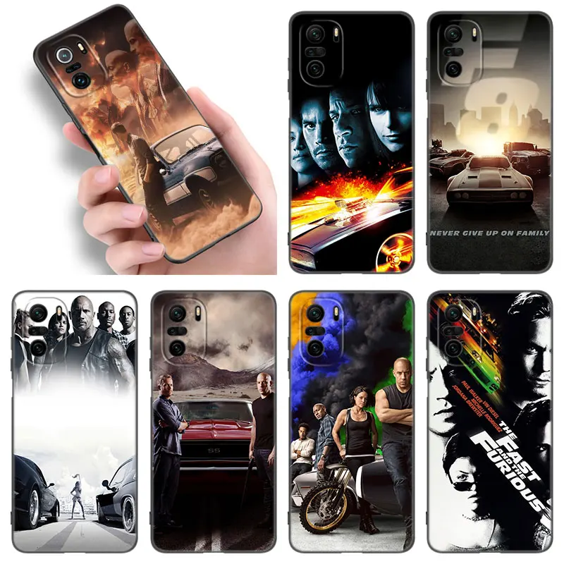 Hot Movie Fast And Furious Black Silicone Phone Case For Xiaomi POCO X3 X4 NFC F4 GT F5 F6 M3 M4 M6 X5 X6 Pro 5G M5 C55 C65