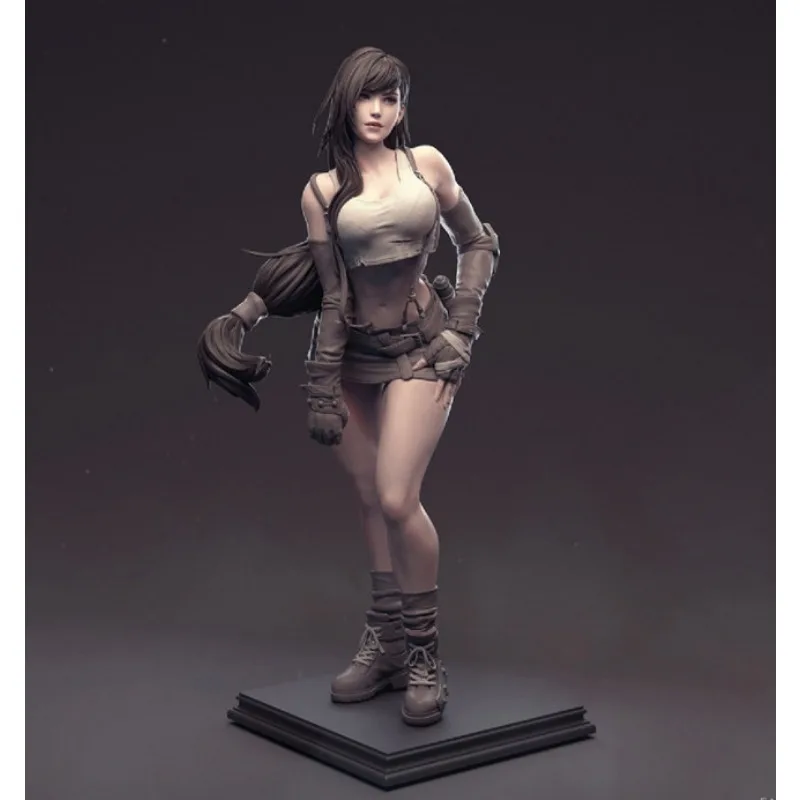 

New Anime GK Tifa Lockhart Kawaii Figure Resin DIY Assembly White Model Toys Doll Ornament Gifts