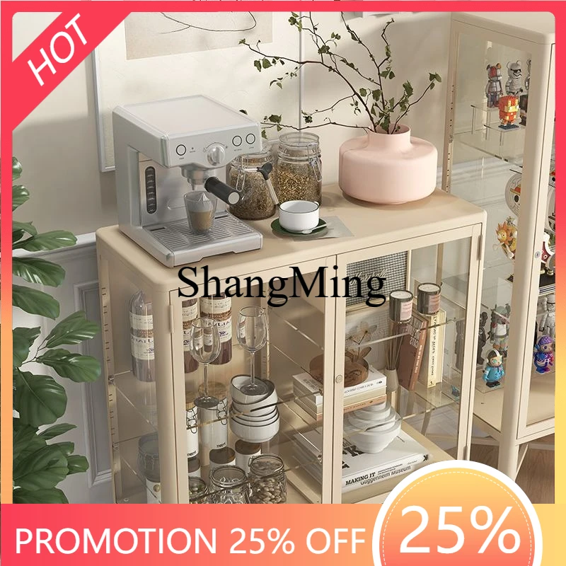 

SM household new simple dining side cabinet glass display living room storage transparent storage cabinet