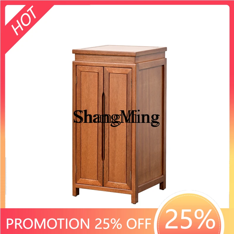 

ZYY household solid wood edge flower stand ornament God of Wealth simple modern fully assembled storage cabinet