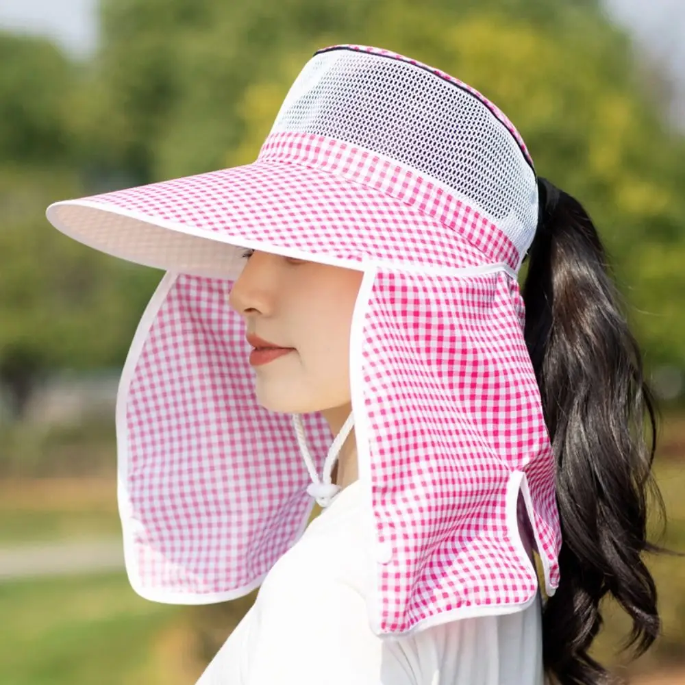 Summer Ear Flap Sun Hat UV Protection Wide Brim Women Hats Face And Neck Protect Lace Sunscreen cap Fishing Hunting Hiking
