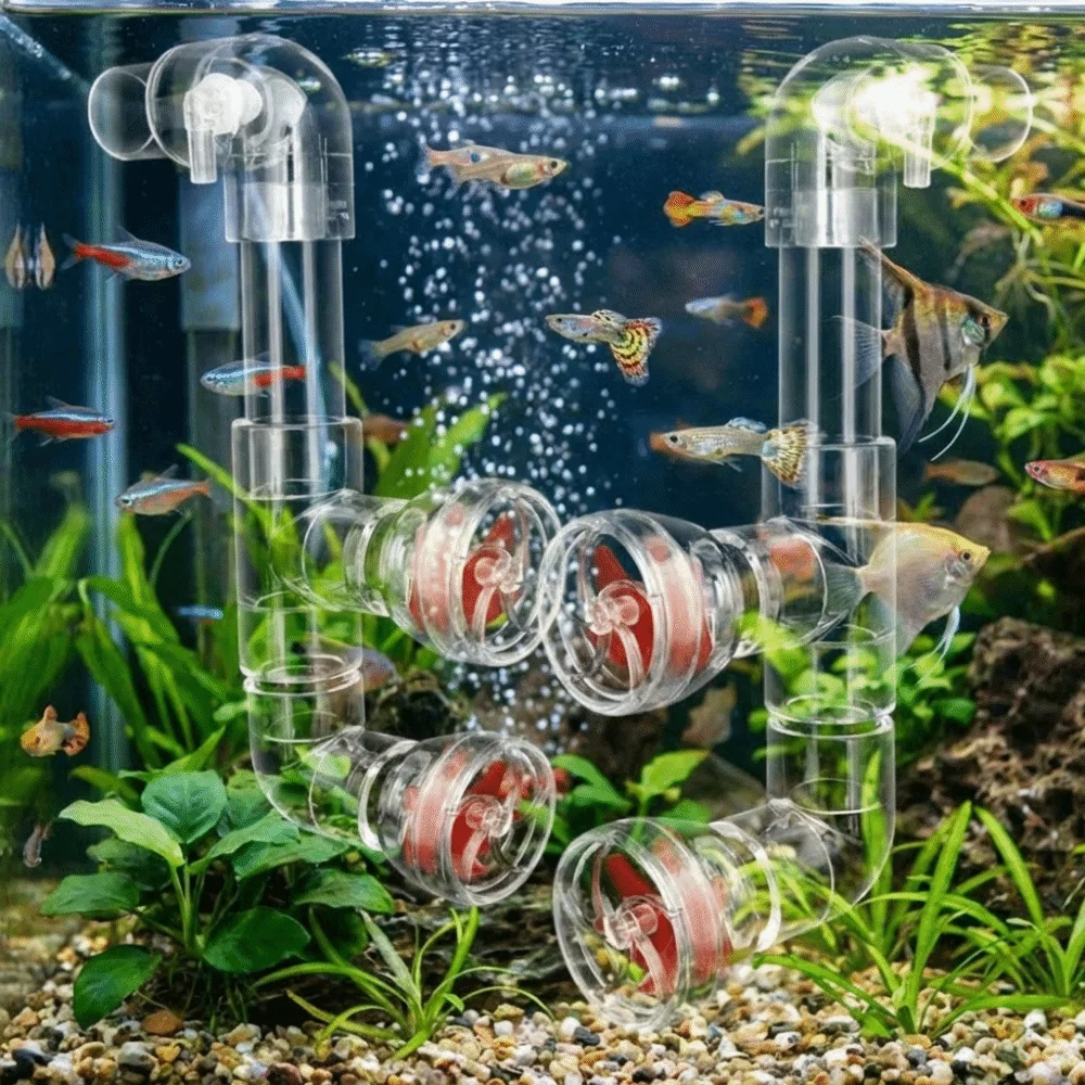 Plastic Rotary Pump Head Rotary Type Side Filter Compatible Fish Tank Wave Maker Nozzle Transparent Filter Modification