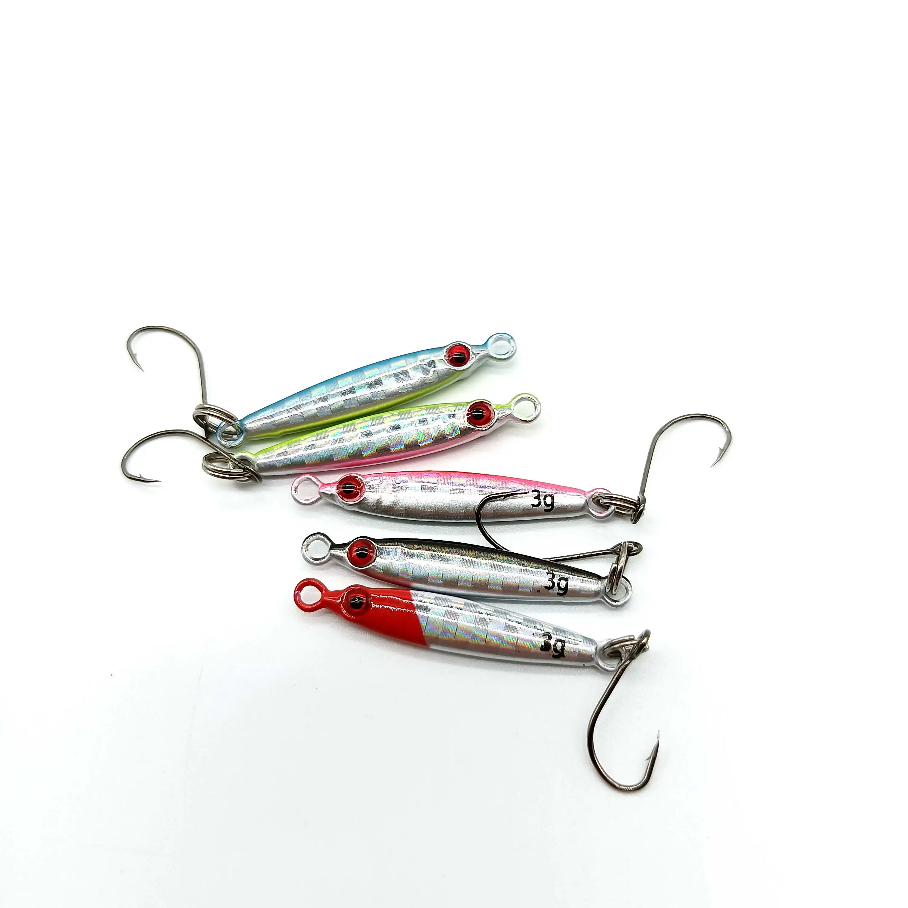 DUODUOYU 1PCS Mini Metal Jig Spoon Fishing Lure 3g/5g Fish Small Fish With Single Hook Sea Bass Fishing Lure