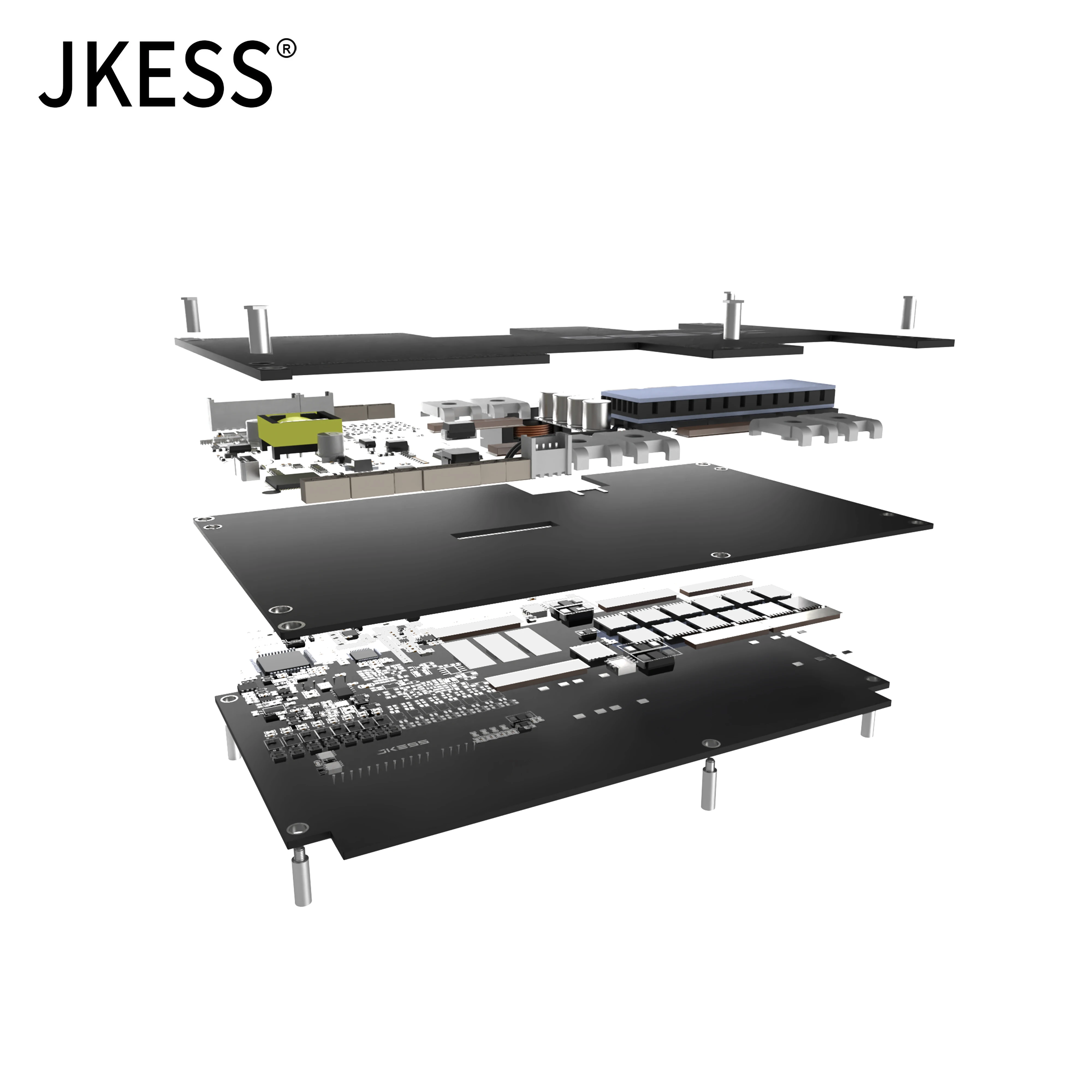 JKESS Inverter BMS Power SOC Balance BMS 50A Lifepo4/Li-ion/LTO 8S 10S 12S 16S 24V 48V Home Energy Storage For Growatt Deye