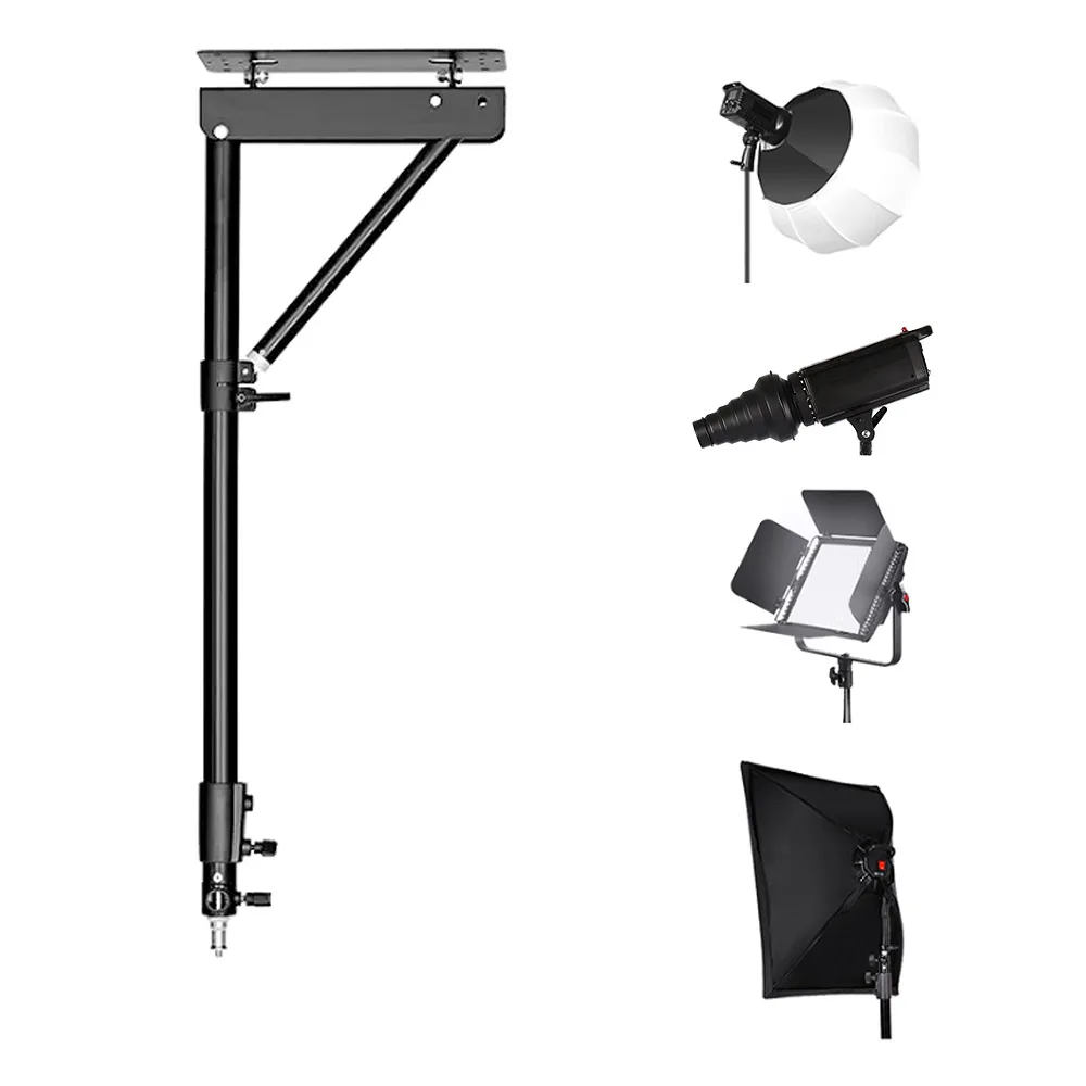 

Wall Mount Boom Arm for Photography Studio Video Strobe Lights Max Length 53.9 inches /137 cm Horizontal and Vertical Rotatable